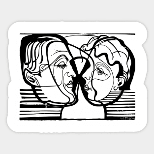 Two Faced Sticker